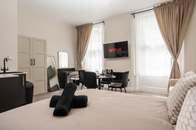 Bold St | Kitchenette w/Fridge | Largest Apartment