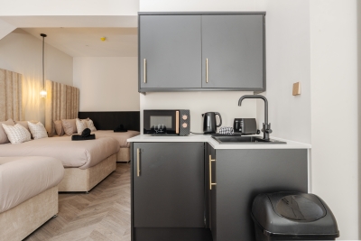 Bold St | Kitchenette w/Fridge | Largest Apartment