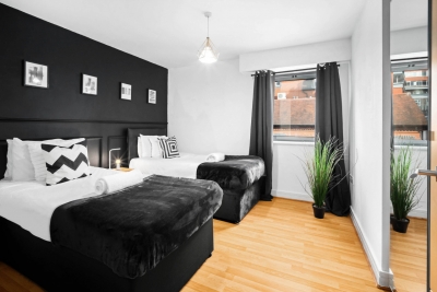 Business District Apartment - Twin Beds - Smart TV